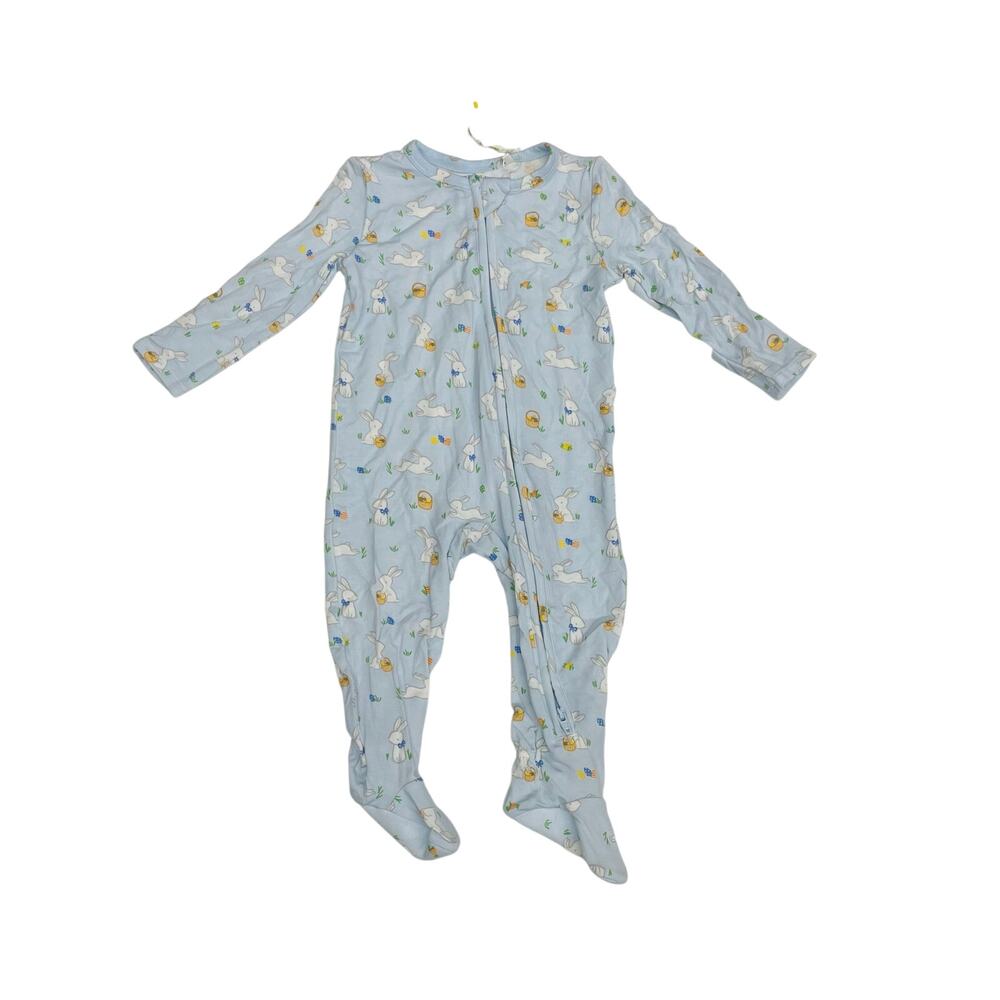 NWT Angel Dear 6-9M Blue Bunny Footie